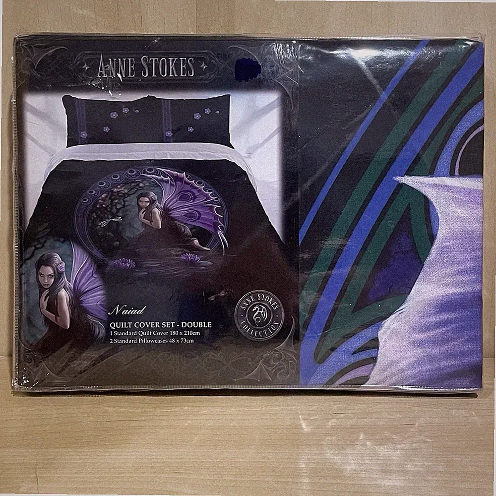 Anne Stokes Collection Naiad Goth Dark Fantasy Double Bed Quilt Cover Set NEW