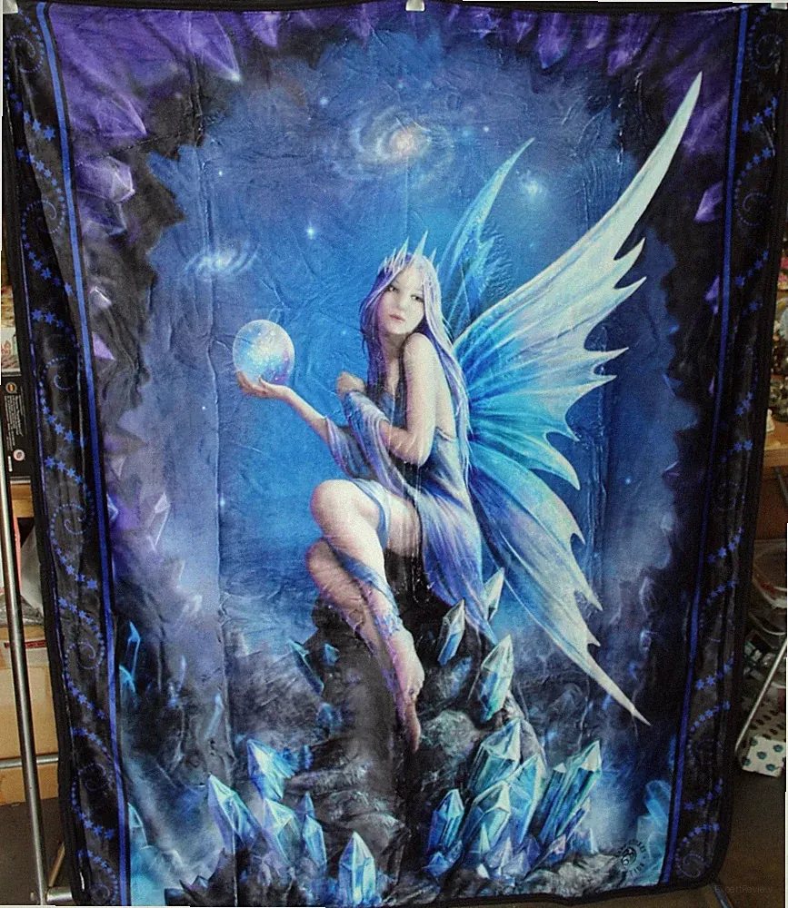 ANNE STOKES STARGAZER FAIRY FANTASY MYTHICAL BLANKET THROW 50X60 SHERPA BACKING
