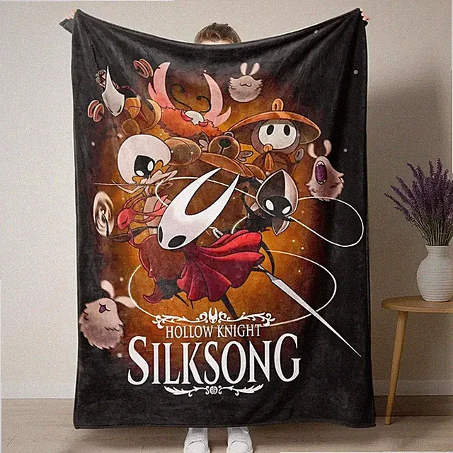 Dark Fantasy Bug Knight Style Flannel Blanket Soft Cozy Throw Gift