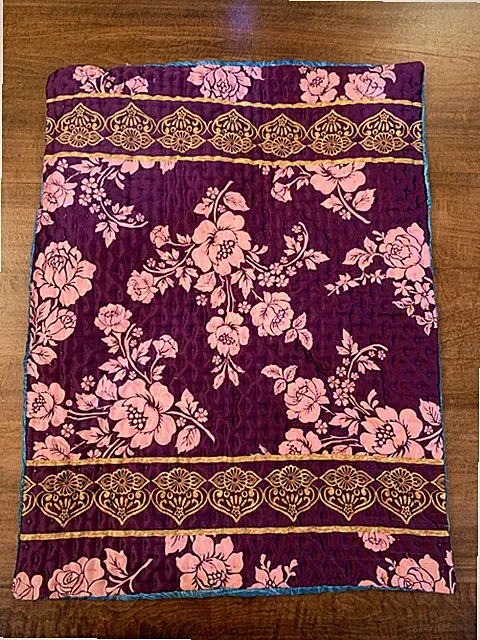 Disney Aladdin DESERT JEWEL 2 Standard Pillow Shams Quilted Purple Pink Aqua
