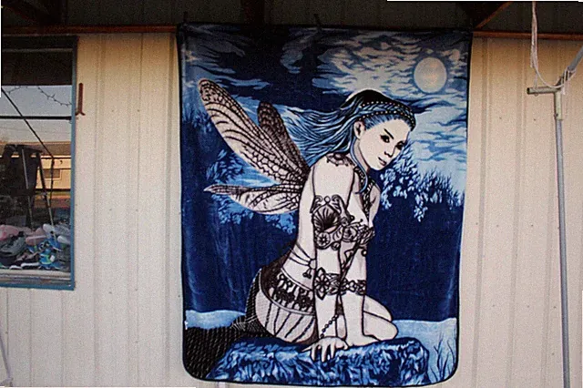 FAIRY TATTOO FANTASY MOON QUEEN SIZE BLANKET BEDSPREAD