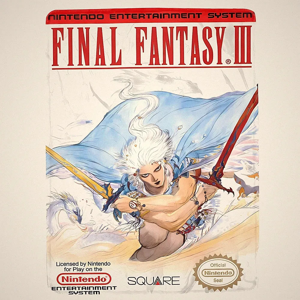 Final Fantasy III NES Nintendo Retro Game Cover Ultra-Soft Micro Fleece Blanket