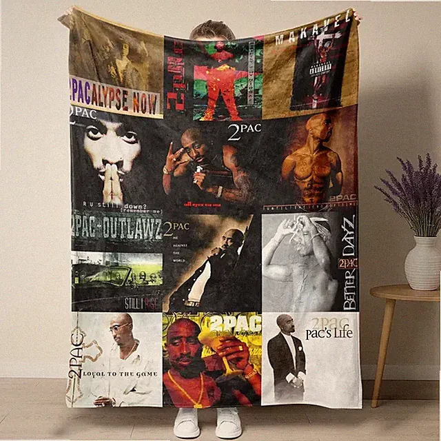 Gothic Dark Symbol Mystic Art Flannel Blanket Soft Cozy Throw Gift