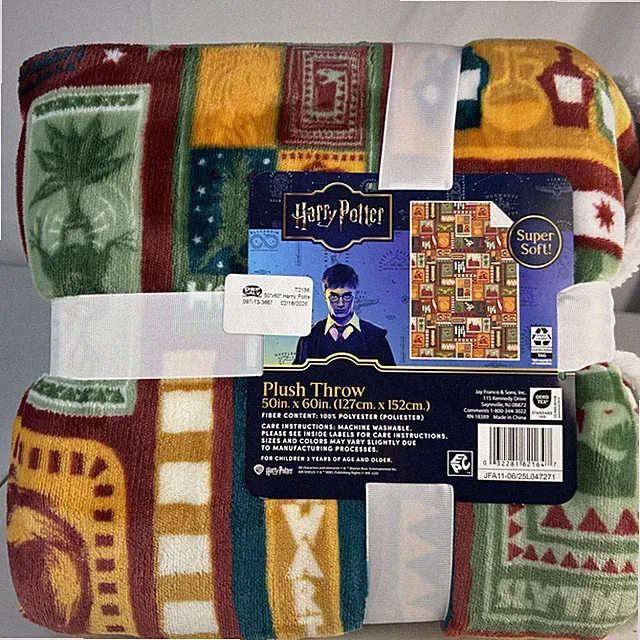 Harry Potter Plush Throw Blanket 50x60 Inches Super Soft Hogwarts Design New