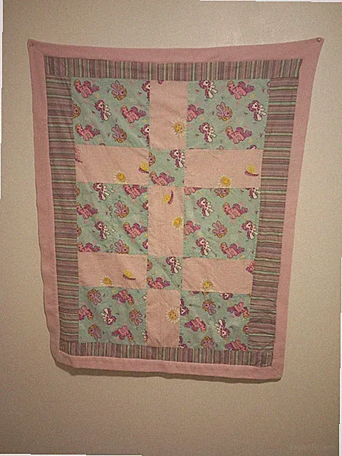 My Little Pony Pink Vintage Quilt, Handmade, Discontinued Print, EC