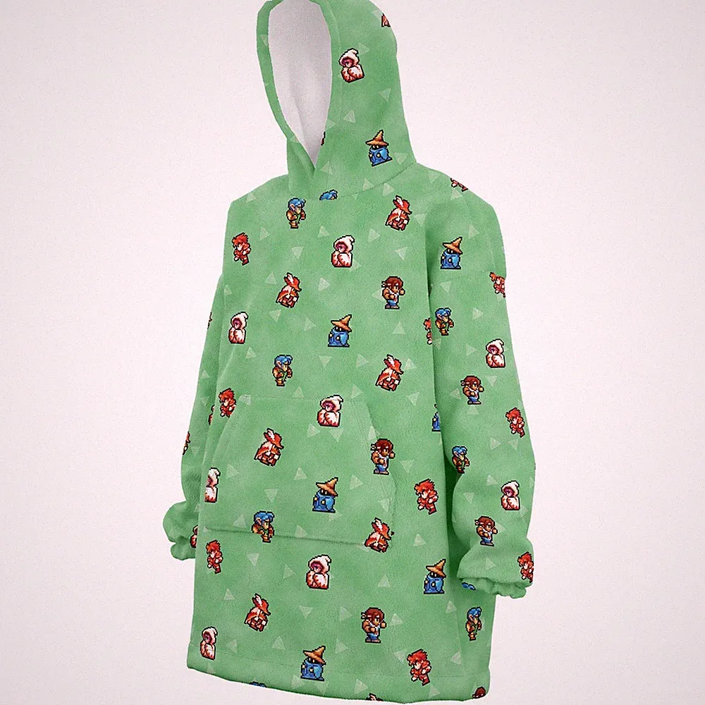 Original Final Fantasy Pattern Oversized Blanket Hoodie