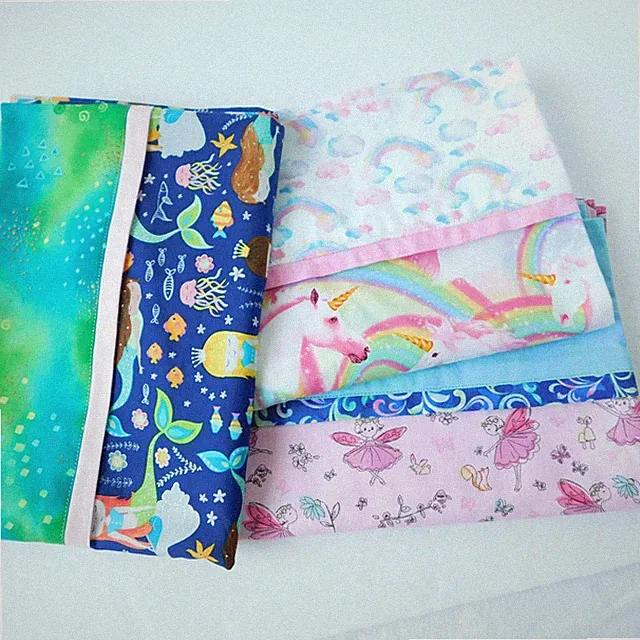 Pillowcases Cotton Girls Unicorns Faeries Mermaids Standard/Queen Lot of 3 NEW !