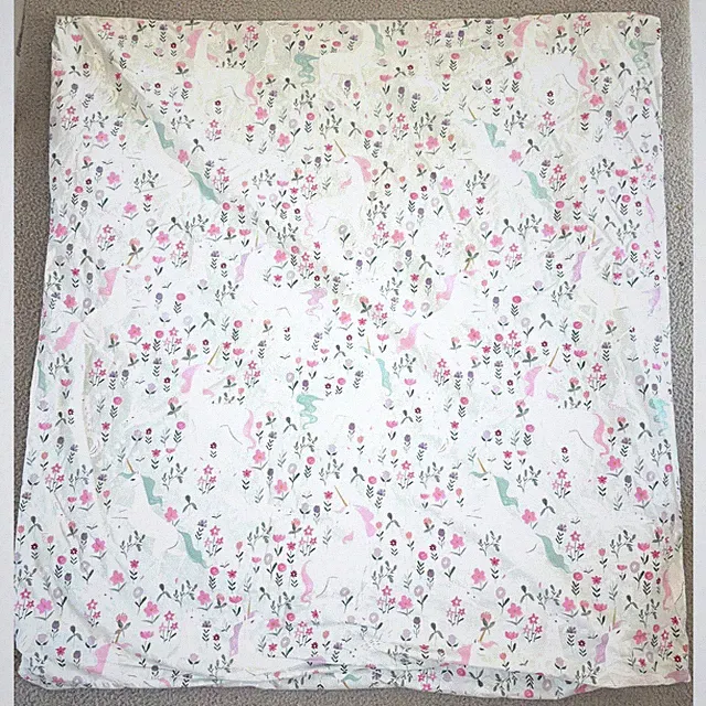 Pottery Barn Kids Mystical Unicorn Duvet Cover + Sheet Organic Cotton Queen