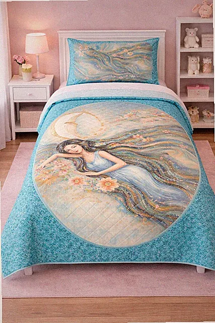 Sleeping Beauty Quilt- Twin Size 2 piece set