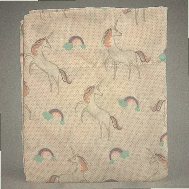 Tiny Dreamers Unicorn Rainbow Full Bed Sheet Set Girls Bedroom Multicolor Pastel