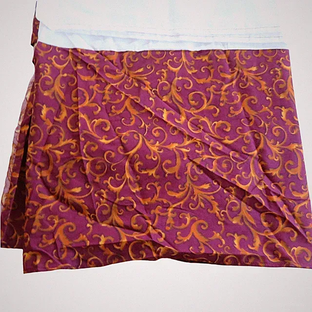Vintage JC Penny Sandra Salcedo King Size Bed Skirt Burgundy Gold 15" Drop NEW