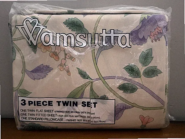 VTG 80s Wamsutta Ultracale No Iron 3 Pc Twin Sheet Set Oriental Fantasy Floral